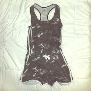 Grey and White Romper